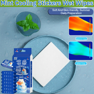 Large Size Cooling Stickers Wet Wipes Sweat Proofing Mint Cooling Wet Wipes For Sweat Body Wipes