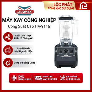 Máy xay sinh tố công nghiệp Ladomax HA-9116-2680W Chuyên xay đá tuyết hạt khô rau má - BH 3 năm
