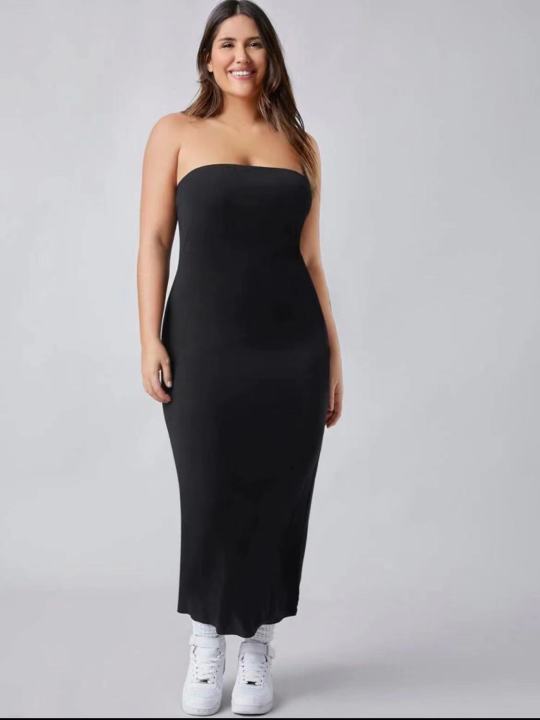 Plus size 2024 tube dress