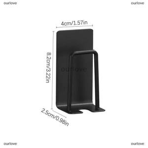 [COD] ourlove ที่วางแปรงสีฟันติดผนังสแตนเลสแบบมีกาวในตัวอุปกรณ์ในห้องน้ำที่จัดน้ำยาบ้วนปากถ้วยวางปาก