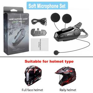 🇵🇭 Universal Motorcycle BT Intercom for Helmet Bluetooth Headset Waterproof Wireless Earphone with mic Outdoor Riding Intercom with CNC Noise Reduction Function