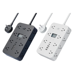 Quick Charging Multi Device Power Strips 16 Outlets 3 USB 2 Type C Port Double Side Outlets for Electronics Devices
