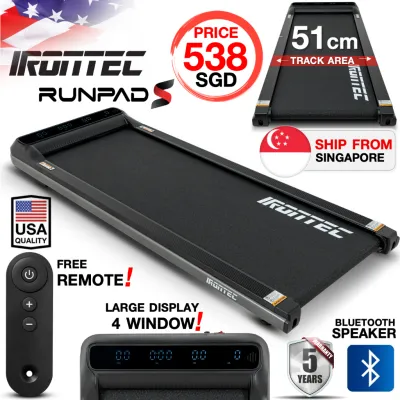 ★FREE SHIP & 50%OFF ★ IRONTEC.sg Treadmill Running Pad 1-6KM with Bluetooth Speaker and Remote Control