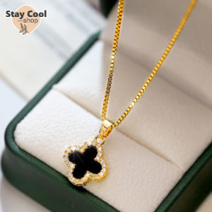 Kalung Titanium Black White Bisa Bolak Balik Hitam Dan Putih Fashion Style K765 - STAY COOL SHOP