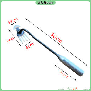 BizHome คราดเก็บหญ้า แบบ mini อุปกรณ์ทำสวน  คราดเหล็ก หัวคู่จอบขุดดิน 4 ฟัน ขุดหญ้า ขุดดิน rake