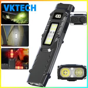 Vktech ไฟฉาย LED Ultra Slim พร้อมคลิป Pen Mini Camping Light 1200Lm พกพาพ็อกเก็ตพกพาสำหรับการเดินตกปลาตั้งแคมป์
