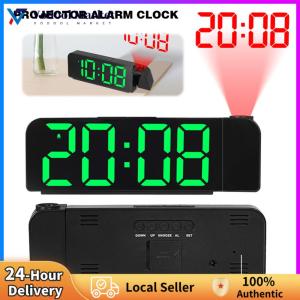 【Vodool】 Projection Alarm Clock Projector Clock Large Number Display LED Digital Alarm Clock Temperature/Date Display for Heavy Sleepers