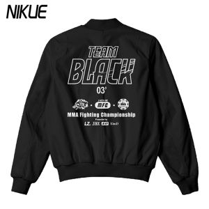 SUNSUY Black Team Windbreaker Jacket For Men Vintage Varsity Jacket With Zipper For Tactical Sports