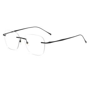 FIRADA Fashion Luxury Eyewear Womens Retro Frameless Eyeglasses Myopia Optical Prescription Glasses Frame For Men Women 9811WK