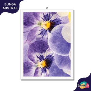TENNESY HIASAN DINDING WALL DECOR BUNGA UNGU ABSTRAK 15x20CM PAJANGAN POSTER DEKORASI DINDING KAMAR RUMAH