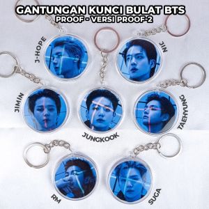 Gantungan Kunci BTS Proof Bulat - Merchandise Kpop Unofficial Ganci Akrilik Murah