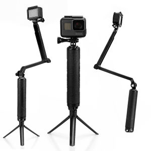 TELESIN Foldable Waterproof Selfie Stick Tripod Pole Floating Hand Grip + 3-Way Grip Arm Monopod Pole for GoPro1110 9 Xiao YI SJCAM DJI Osmo Action