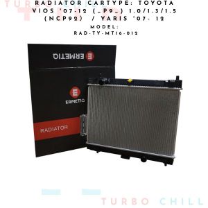 RADIATOR CARTYPE: TOYOTA VIOS/ YARIS 07- 12 1 ROW