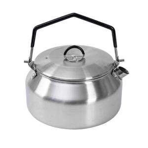 1 Litre Camping Kettle with Foldable Handle Fast Heating Gas Teapot Outdoor Lightweight Whistling Stainless Steel Kettle