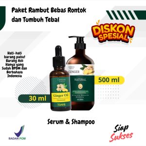 Paket Perawatan dan Penumbuh Rambut Serum 30 ml+ Shampoo Cindynal  500 ml Original