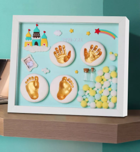 Personalized Clay Baby Hand and Foot Print Keepsake Kit Baby Gift for Newborn 100 days gift