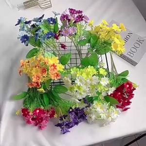 Lifelikedly Silk Daisy Flowers with Stems Elegant Bouquet Faux For Home Garden Decoration