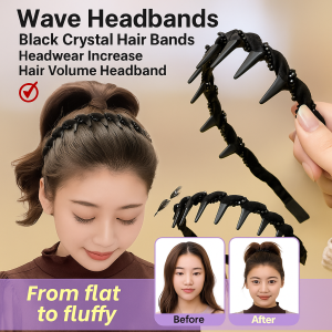 Diamond Wave Headband Womens High Hairline Wave Hairband Toothed Band Hairband Face Wash Hair Accessory