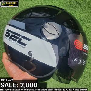 Sec Half Face Moon Dual Visor Helmet