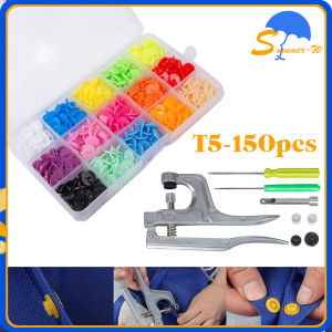 150pcs Alat Pasang Kancing Jepret Pasang Tang Press Kancing Snap Utk Tas Dompet Pakaian