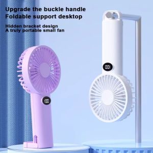 MINIFELE 262 LCD Display Portable Fan 6-Speed Wind Power USB Rechargeable Cooling Fan Portable Handheld Vertical Electric Fan Outdoor Use