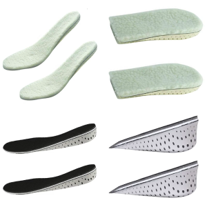 1 Pair Invisible Heel Lifting Inserts Imitation Wool Height Increase Shoe Short Boots Insoles Pads for Men and Women