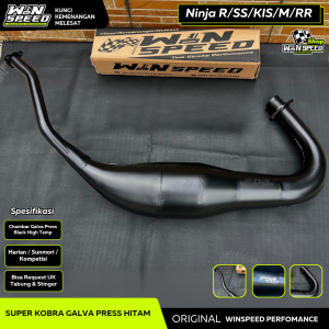 Chamber Perut Press Knalpot Ninja R RR SS Hitam Doff Standar/Cobra UK 40-42 ORI WINSPEED
