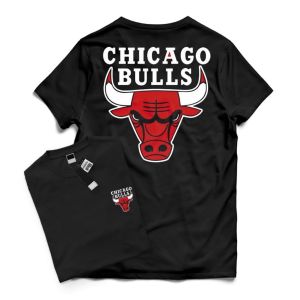 KurniaKaos T-Shirt Kaos Atasan Distro Motif CHICAGO BULLS bahan 24s