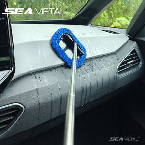 SEAMETAL Retractable Car Windshield Wiper Blade Long Handle Rearview Mirror Window Cleaning Brush Auto Cleaner wiper