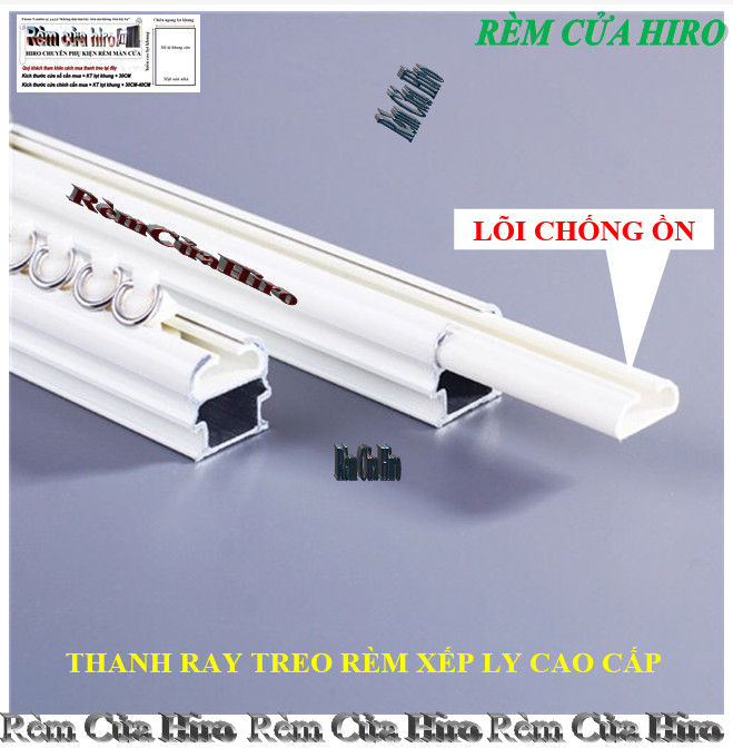 Combo thanh ray treo rèm xếp ly 1.7m đã bao gồm phụ kiện | Lazada.vn