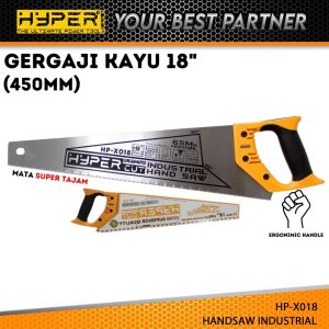 Gergaji Kayu 18 Inch X018 HYPER Original Sekelas BAHCO