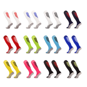 Professional Football Socks Long Athletic Socks Breathable Soccer Stockings For Teen Adult Men Football Training Running