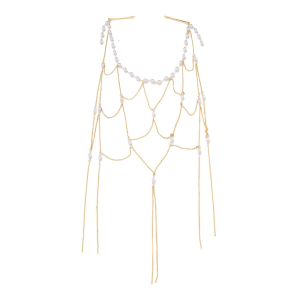 Luxurious Alloy Hair Accessory Featuring Intricate Pearls Tassels Designs For Brides And Fashion Enthusiasts