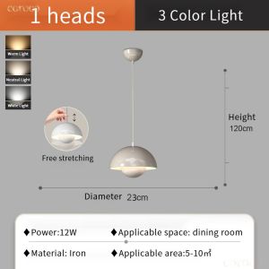 Dining Room Pendant Light New Cream Style Three-End Ceiling Lamp Bedroom Bedside Dining Table Lamp Modern malist Bar Lamp