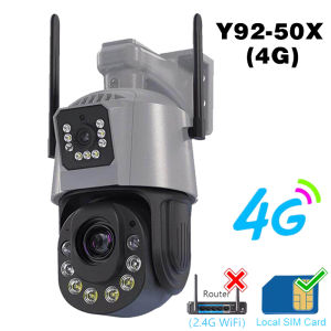 ICSEE 8MP 4K CCTV 4G/WIFI Camera 50X Optical Zoom Dual Lens Outdoor Surveillance Camera Night Vision Human Detectio CCTV IP Camera ICSEE