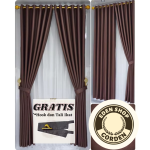 GORDEN JENDELA PINTU SMOKRING 12 ring  Emboss Polos Promo Murah-Gordeng jendela kamar