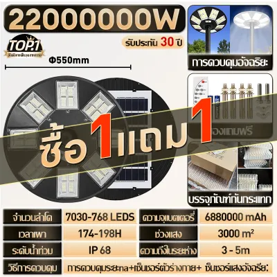 🔥ซื้อ1แถม1🔥ไฟโซล่าเซลล์ ไฟUFO ไฟโซล่าเซล Solar Light ไฟถนน UFO 28000000w ไฟยูเอฟโอ ไฟภายนอกอาคาร ไฟถนนLED ไฟ โซล่าเซลล์ ไฟแสงอาทิตย์ แสงสีขาว โคมไฟถนน ไฟถนนโซล่าเซลล์