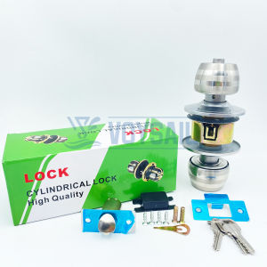 High Quality Spherical Stainless Steel 5831 Golden Dragon Door Knob Lock With 3 Keys