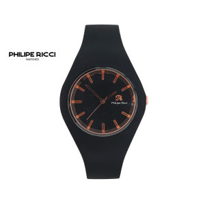 PhiLipe Ricci Jam Tangan Wanita Kecil Original Cewek Analog Strap Karet Tali Rubber Diameter Bulat Model Simpel Kekinian 9063 Woman Watches Modern Free Box