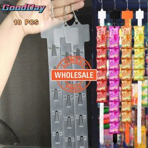 10PCS Display Strips Family Objects Organizer Rack Supermarket Hook Snack Bag Hanging Strips