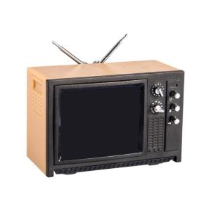 Antique Miniature Television Model For Doll House Scene Setting with Life Like Knobs And Screen Doll House Display Props