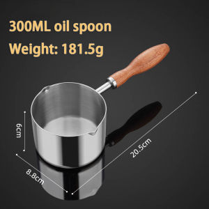 500ml Stainless Steel Butter Warmer Small Saucepan Milk Warmer with Dual Pour Spout 黄油加热器