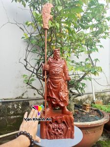 Tượng gỗ Quan Công gỗ hương cao 50cm - Quà Tặng Đồ Gỗ - Quà Tặng Phong Thủy - Vật Phẩm Trang Trí