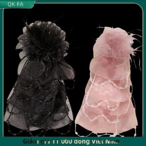 QK FA ✨ Lông Hoa Tua Nắm Clip Tinh Tế Đảng Bow Tóc Móng Vuốt Phụ Nữ Cá Mập Clip Mũ Nón Phụ Kiện Tóc