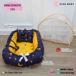 Kasur Bayi Perahu Lengkap Kelambu Tempat Tidur Bayi Karakter Baby Gift Set Kado Bayi Kekinian