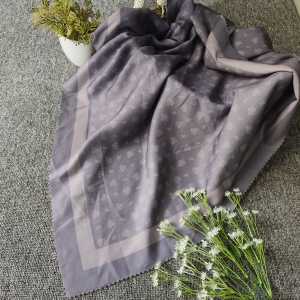 Nunaqy - Hijab Kerudung Jumbo 130X130 Voal Segi Empat Premium / jilbab Motip Lasercut Sublime