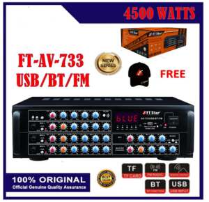 FTstar Amplifier AV-733 USB/BT/FM Amplifier Karaoke with USB and Bluetooth
