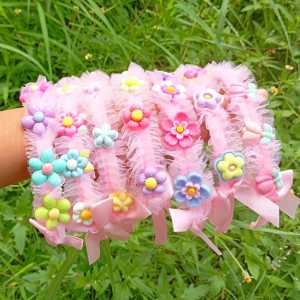 Bando Jepit Anak 2in1 Bando Kepang Motif Karakter Cute Import