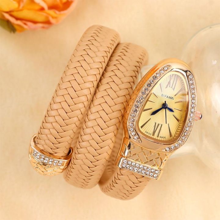 Women's personality diamond on sale quartz bracelet watch