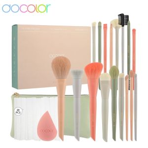 Docolor Makeup Brush Set Professional 10-30pcs Eyeshadow Blush Synthetic Foundation Brush Powder Contour Cosmetic Tool For Women2026
